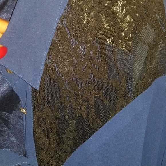 Blue Dress with lace - Picture 7 of 8